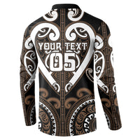 Custom Aotearoa Kati Mamoe Button Sweatshirt Maori Tribal Pattern LT05 - Polynesian Pride