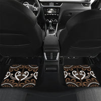 Custom Aotearoa Kati Mamoe Car Mats Maori Tribal Pattern LT05 Set 2pcs - Back Brown - Polynesian Pride