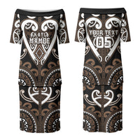 Custom Aotearoa Kati Mamoe Couples Matching Puletasi and Long Sleeve Button Shirt Maori Tribal Pattern LT05 - Polynesian Pride