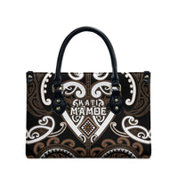 Aotearoa Kati Mamoe Leather Bag Maori Tribal Pattern LT05 - Polynesian Pride