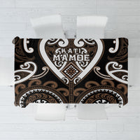 Aotearoa Kati Mamoe Tablecloth Maori Tribal Pattern LT05 Brown - Polynesian Pride