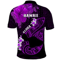 Hawaii Maui Polo Shirt Polynesian Fish Hook Hibiscus Purple Version LT05 - Polynesian Pride