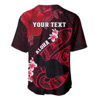 Personalized Hawaii Maui Baseball Jersey Polynesian Fish Hook Hibiscus Red Version LT05 - Polynesian Pride