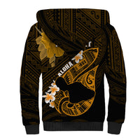Personalized Hawaii Maui Sherpa Hoodie Polynesian Fish Hook Hibiscus Gold Version LT05 - Polynesian Pride