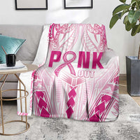 Breast Cancer Pink Out Blanket Polynesian Art Tattoo White Version LT05 - Polynesian Pride
