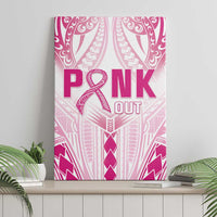 Breast Cancer Pink Out Canvas Wall Art Polynesian Art Tattoo White Version LT05 - Polynesian Pride