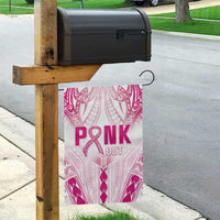 Breast Cancer Pink Out Garden Flag Polynesian Art Tattoo White Version LT05 - Polynesian Pride