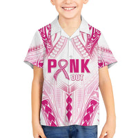 Breast Cancer Pink Out Hawaiian Shirt Polynesian Art Tattoo White Version LT05 - Polynesian Pride