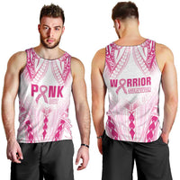 Breast Cancer Pink Out Men Tank Top Polynesian Art Tattoo White Version LT05 - Polynesian Pride