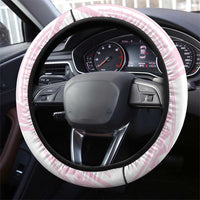 Breast Cancer Pink Out Steering Wheel Cover Polynesian Art Tattoo White Version LT05 - Polynesian Pride