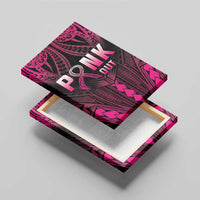 Breast Cancer Pink Out Canvas Wall Art Polynesian Art Tattoo Black Version LT05 - Polynesian Pride
