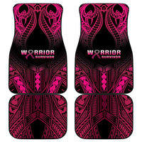 Breast Cancer Pink Out Car Mats Polynesian Art Tattoo Black Version LT05 - Polynesian Pride