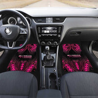 Breast Cancer Pink Out Car Mats Polynesian Art Tattoo Black Version LT05 Set 2pcs - Front Black - Polynesian Pride