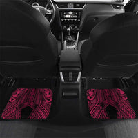 Breast Cancer Pink Out Car Mats Polynesian Art Tattoo Black Version LT05 Set 2pcs - Back Black - Polynesian Pride