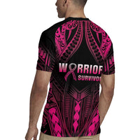 Breast Cancer Pink Out Rugby Jersey Polynesian Art Tattoo Black Version LT05 - Polynesian Pride