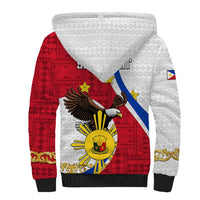 Personalized Philippines Sherpa Hoodie The Eight-Rayed Sun Bald Eagle Polynesian Pattern LT05 - Polynesian Pride