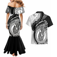 Go Fishing Couples Matching Mermaid Dress and Hawaiian Shirt Polynesian Pattern LT05 - Polynesian Pride
