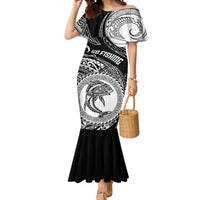 Go Fishing Mermaid Dress Polynesian Pattern LT05 Women Black - Polynesian Pride