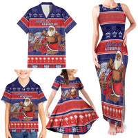 Samoa Christmas Family Matching Tank Maxi Dress and Hawaiian Shirt Samoan Santa Claus Manuia Le Kerisimasi