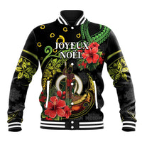 Love Vanuatu Christmas Baseball Jacket God Yumi Polynesian Tribal Pattern LT05 Unisex Black - Polynesian Pride