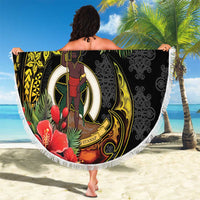 Love Vanuatu Christmas Beach Blanket God Yumi Polynesian Tribal Pattern LT05 - Polynesian Pride