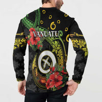 Love Vanuatu Christmas Button Sweatshirt God Yumi Polynesian Tribal Pattern LT05 - Polynesian Pride