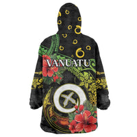Love Vanuatu Christmas Wearable Blanket Hoodie God Yumi Polynesian Tribal Pattern