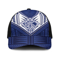 Super Toa Samoa Rugby Baseball Net Cap Warrior Spirit LT05 One Size Black Blue - Polynesian Pride