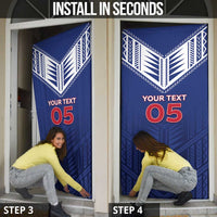 Super Toa Samoa Rugby Custom Door Cover Warrior Spirit LT05