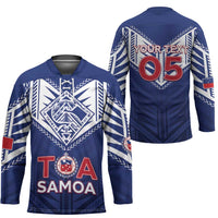 Super Toa Samoa Rugby Custom Hockey Jersey Warrior Spirit LT05 - Polynesian Pride