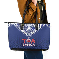 Super Toa Samoa Rugby Leather Tote Bag Warrior Spirit LT05