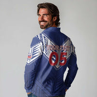 Super Toa Samoa Rugby Custom Long Sleeve Polo Shirt Warrior Spirit LT05