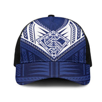 Super Toa Samoa Rugby Mesh Trucker Cap Warrior Spirit LT05 One Size Black Blue - Polynesian Pride