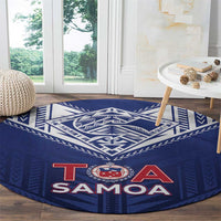 Super Toa Samoa Rugby Round Carpet Warrior Spirit LT05