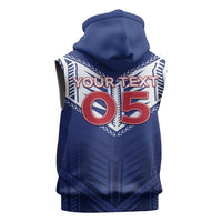 Super Toa Samoa Rugby Custom Sleeveless Zip Hoodie Warrior Spirit LT05 - Polynesian Pride