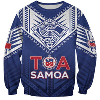 Super Toa Samoa Rugby Custom Sweatshirt Warrior Spirit LT05