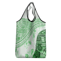 Hawaiian Tapa Grocery Bag Traditional Vintage Pattern Green