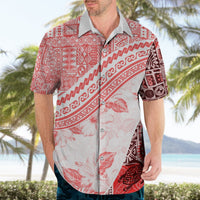 Hawaiian Tapa Hawaiian Shirt Traditional Vintage Pattern Red LT05 - Polynesian Pride