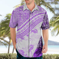 Hawaiian Tapa Hawaiian Shirt Traditional Vintage Pattern Violet LT05 - Polynesian Pride