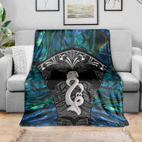New Zealand Aotearoa Blanket Maori Taniwha Paua Shell LT05 - Polynesian Pride