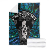 New Zealand Aotearoa Blanket Maori Taniwha Paua Shell LT05 - Polynesian Pride