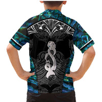 New Zealand Aotearoa Family Matching Mermaid Dress and Hawaiian Shirt Maori Taniwha Paua Shell