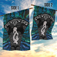 New Zealand Aotearoa Garden Flag Maori Taniwha Paua Shell LT05 - Polynesian Pride