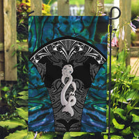 New Zealand Aotearoa Garden Flag Maori Taniwha Paua Shell LT05 Garden Flag Black - Polynesian Pride
