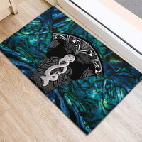 New Zealand Aotearoa Rubber Doormat Maori Taniwha Paua Shell LT05 - Polynesian Pride