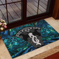 New Zealand Aotearoa Rubber Doormat Maori Taniwha Paua Shell LT05 - Polynesian Pride