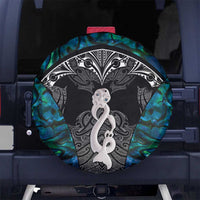 New Zealand Aotearoa Spare Tire Cover Maori Taniwha Paua Shell LT05 - Polynesian Pride