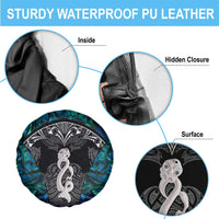 New Zealand Aotearoa Spare Tire Cover Maori Taniwha Paua Shell LT05 - Polynesian Pride