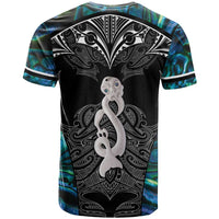 New Zealand Aotearoa T Shirt Maori Taniwha Paua Shell LT05 - Polynesian Pride