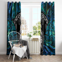 New Zealand Aotearoa Window Curtain Maori Taniwha Paua Shell LT05 - Polynesian Pride